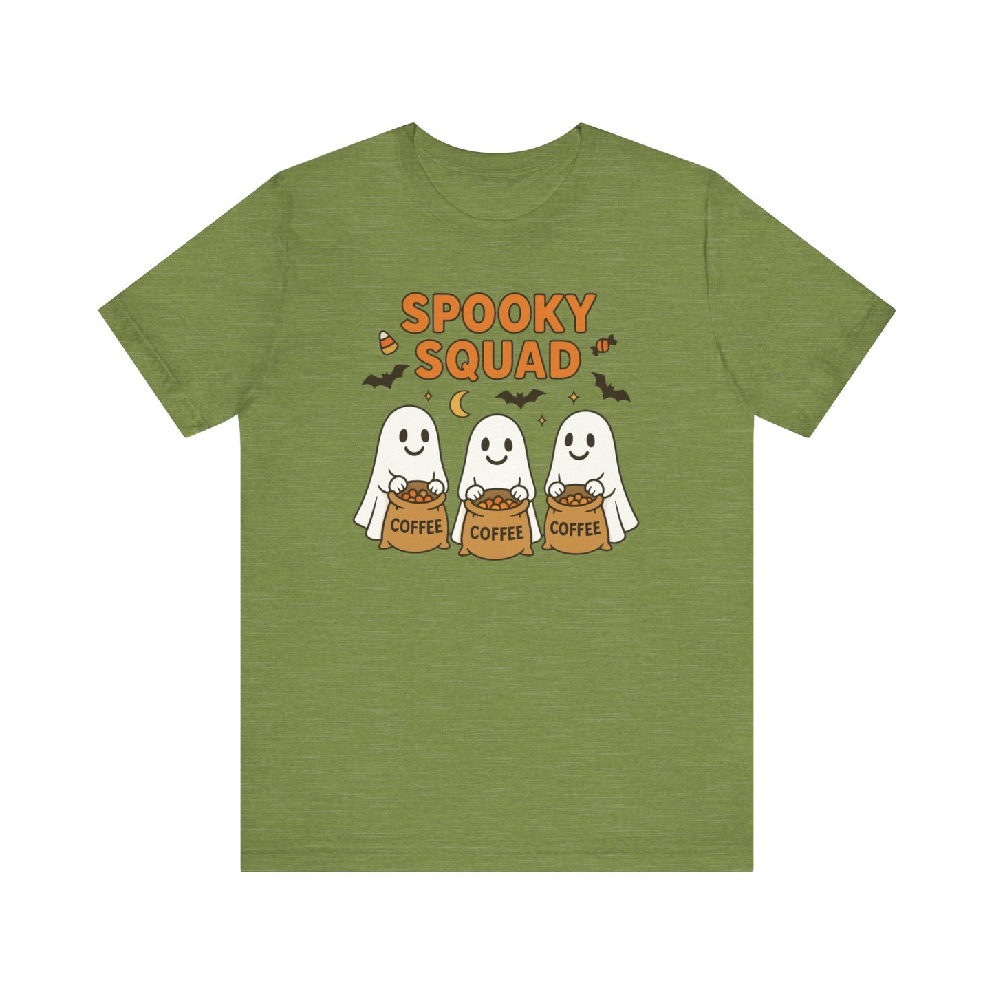 Spooky Squad Coffee Ghosts Tee – Halloween Shirt for Coffee Lovers