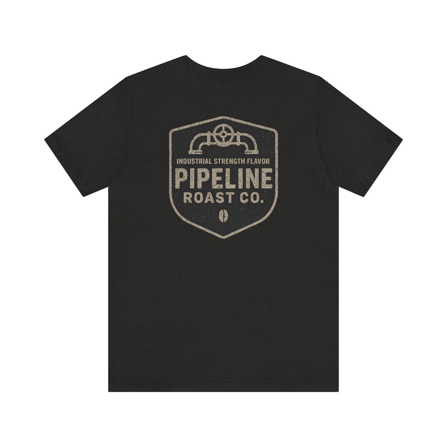 Vintage Pipeline Roast Co. Industrial Emblem T-Shirt – Distressed Workwear Coffee Tee