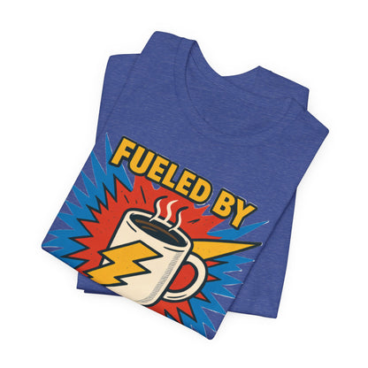 Caffeine Power Tee - Unisex Jersey Short Sleeve T-Shirt, Coffee Lover Gift, Casual Wear, Funny Quote Shirt, Birthday or Holiday Apparel