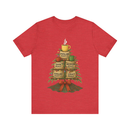 Coffee Lover's Tee, Unisex Short Sleeve T-Shirt, Christmas Gift, Coffee Themed Apparel, Cozy Vibes, Holiday Celebrations