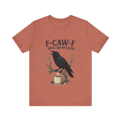 Coffee Lover's Tee, Unisex T-Shirt, Funny Gift, Crow Graphic Tee, Coffee Enthusiast Shirt, Unique Coffee Apparel