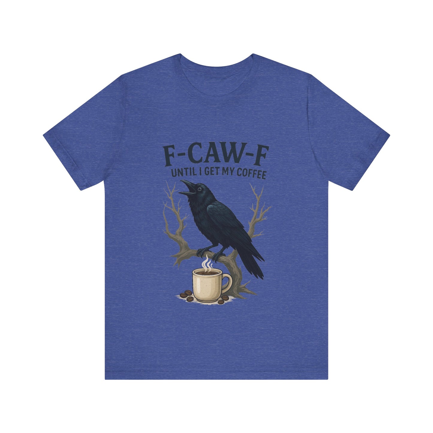 Coffee Lover's Tee, Unisex T-Shirt, Funny Gift, Crow Graphic Tee, Coffee Enthusiast Shirt, Unique Coffee Apparel