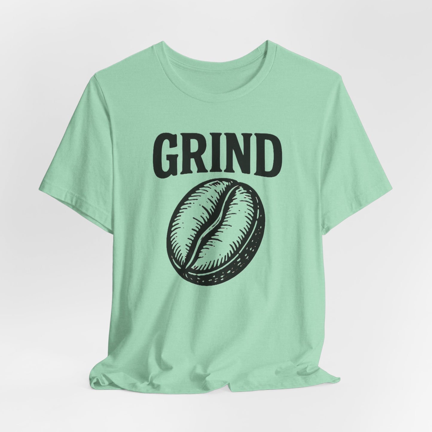 Coffee Lover's Tee Shirt, Unisex Grind Graphic Tee, Cute Coffee Gift, Casual Wear, Gift for Barista