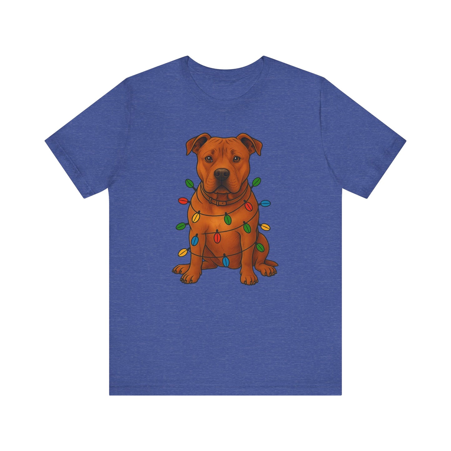 Festive Dog Lover Tee, Holiday T-Shirt, Pet Owner Gift, Christmas Apparel, Unisex Short Sleeve Shirt, Cute Dog Shirt