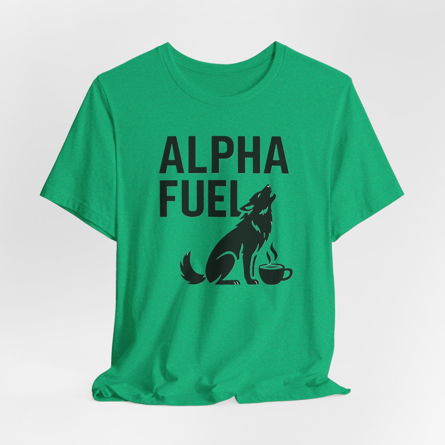 Alpha Fuel Unisex Tee, Coffee Lover T-Shirt, Gift for Baristas, Dog and Cat Owners Gift, Casual Everyday Wear
