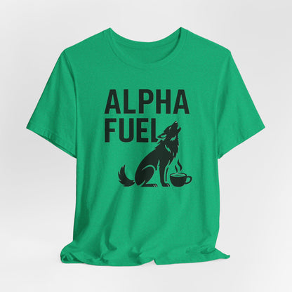 Alpha Fuel Unisex Tee, Coffee Lover T-Shirt, Gift for Baristas, Dog and Cat Owners Gift, Casual Everyday Wear