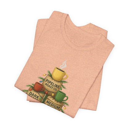 Coffee Lover's Tee, Unisex Short Sleeve T-Shirt, Christmas Gift, Coffee Themed Apparel, Cozy Vibes, Holiday Celebrations