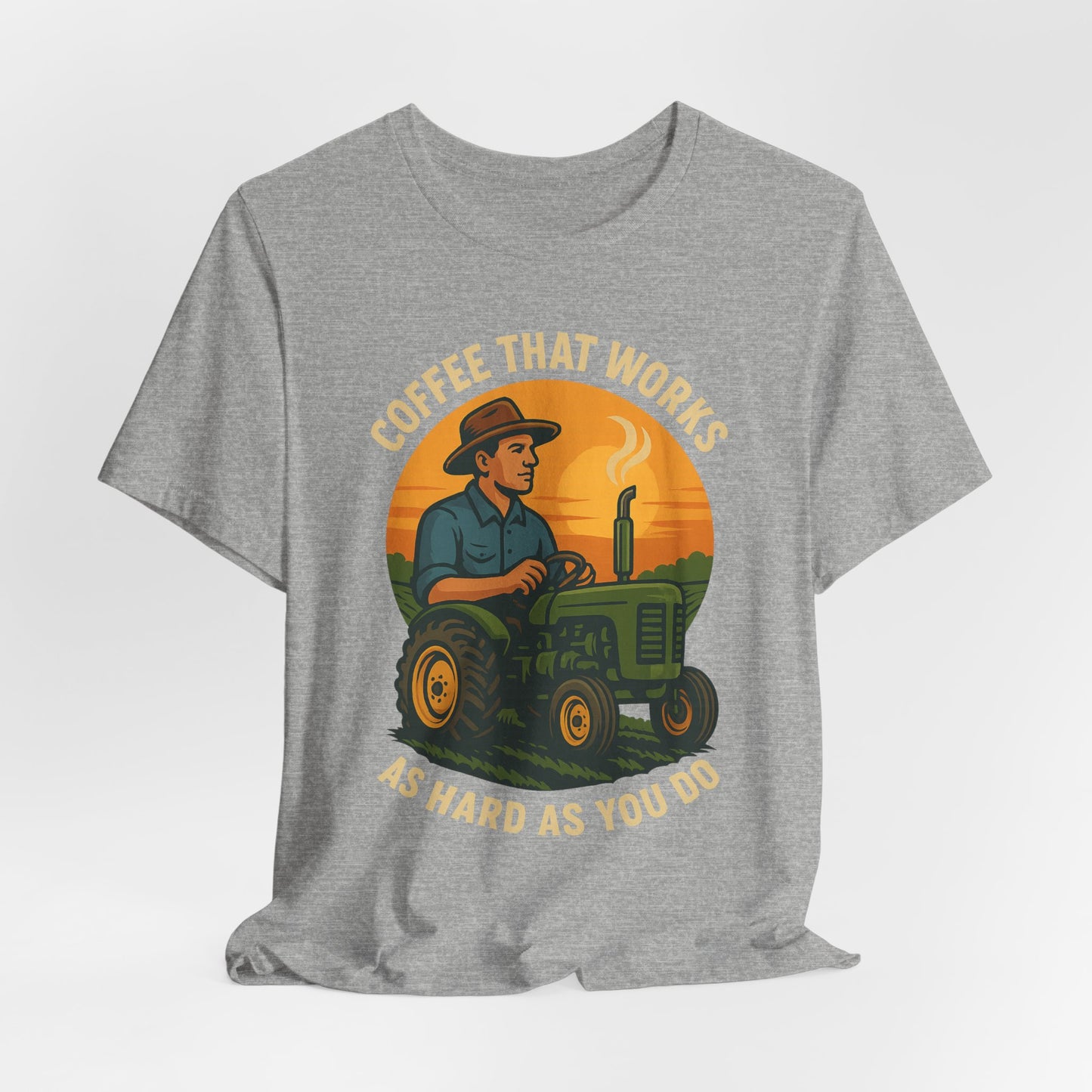 Coffee-Themed Unisex Tee, Vintage Farm Shirt, Coffee Lover Gift, Gifts for Him, Men's Graphic Tee, Cool Casual Wear