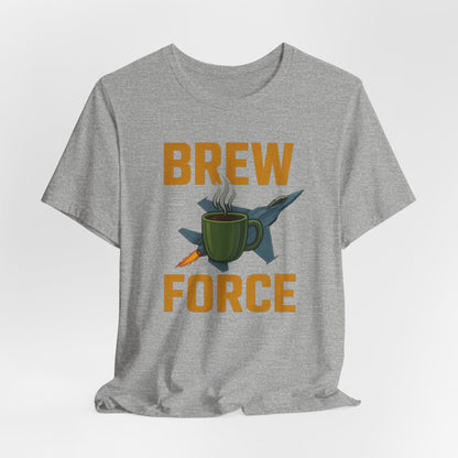 Brew Force Coffee Tee, Unisex Coffee Lover's T-Shirt, Gifts for Baristas, Father’s Day Gift, Coffee Enthusiast Apparel