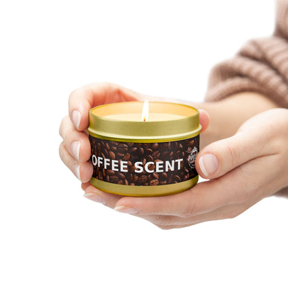 Pipeline Roast Co. Coffee-Scented Tin Candle | Hand-Poured Soy Wax, Cozy Gift for Coffee Lovers
