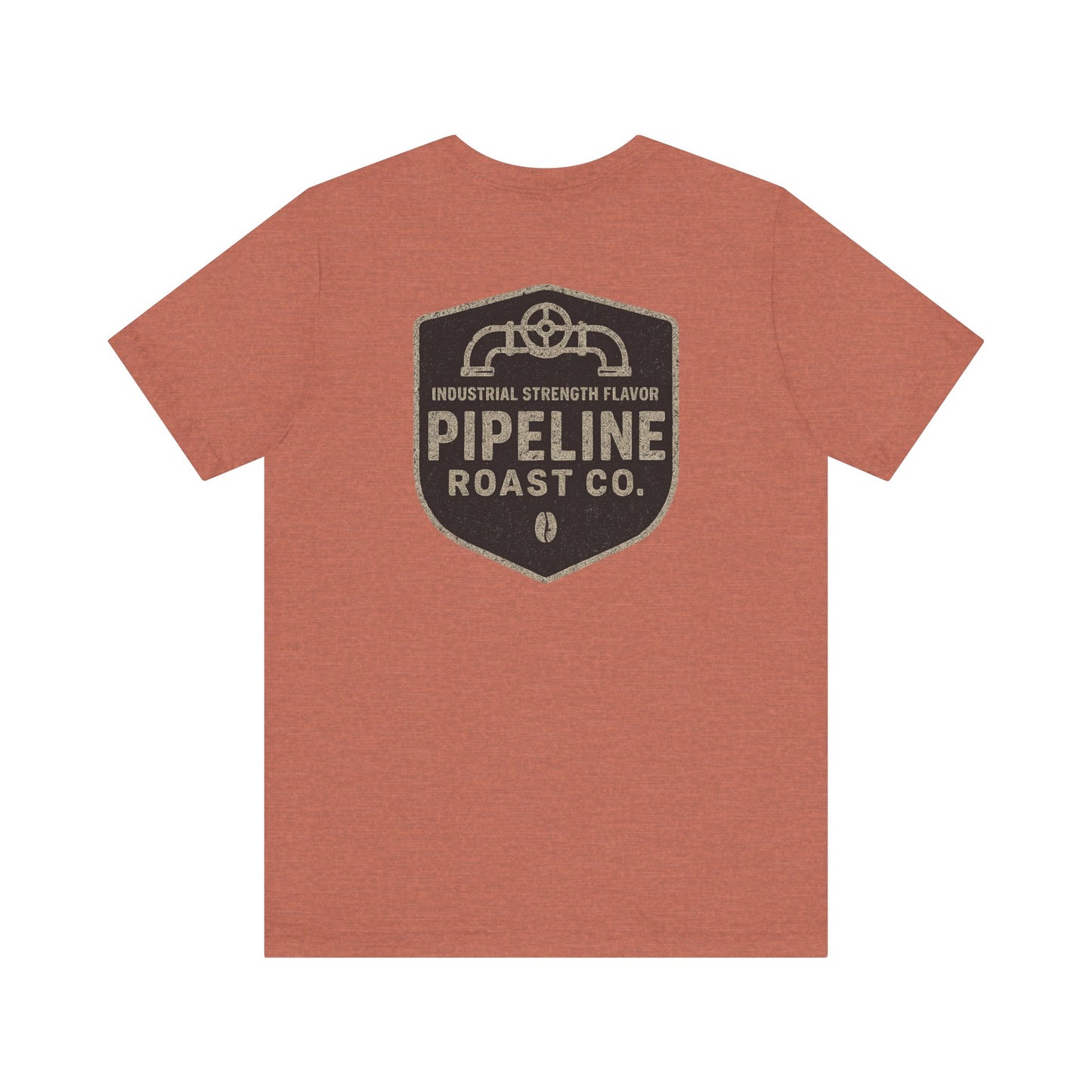 Vintage Pipeline Roast Co. Industrial Emblem T-Shirt – Distressed Workwear Coffee Tee