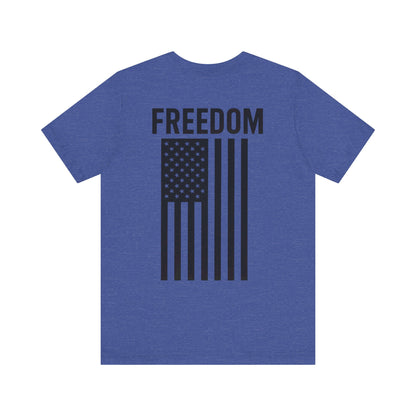 Freedom Flag Unisex Tee - Patriotic Shirt for Independence Day, Casual Wear, USA Pride, Gift for Veterans, Summer Style