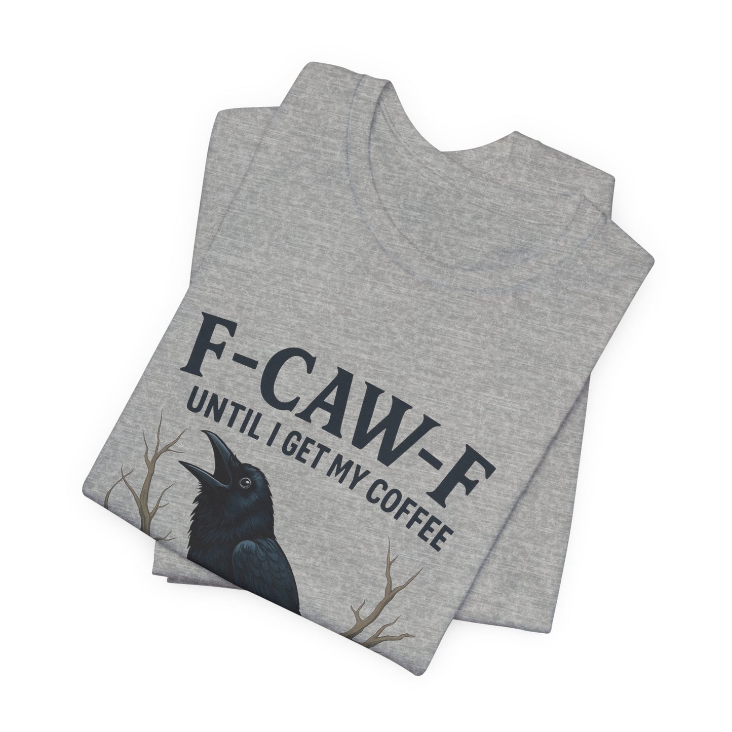 Coffee Lover's Tee, Unisex T-Shirt, Funny Gift, Crow Graphic Tee, Coffee Enthusiast Shirt, Unique Coffee Apparel