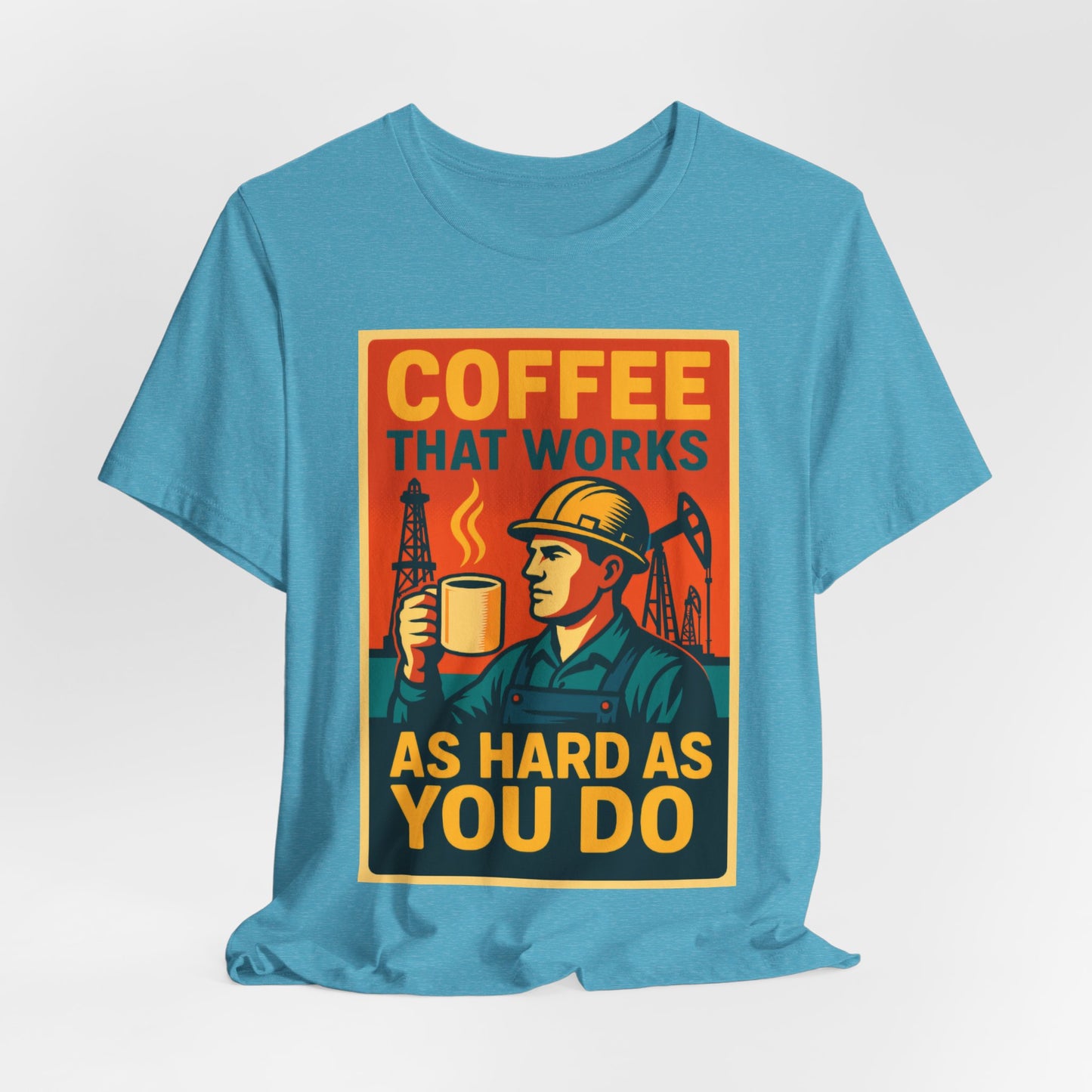 Oil and Gas Coffee T-Shirt – Pipeline Grind Tee for Hardworking Coffee Lovers
