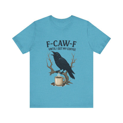 Coffee Lover's Tee, Unisex T-Shirt, Funny Gift, Crow Graphic Tee, Coffee Enthusiast Shirt, Unique Coffee Apparel