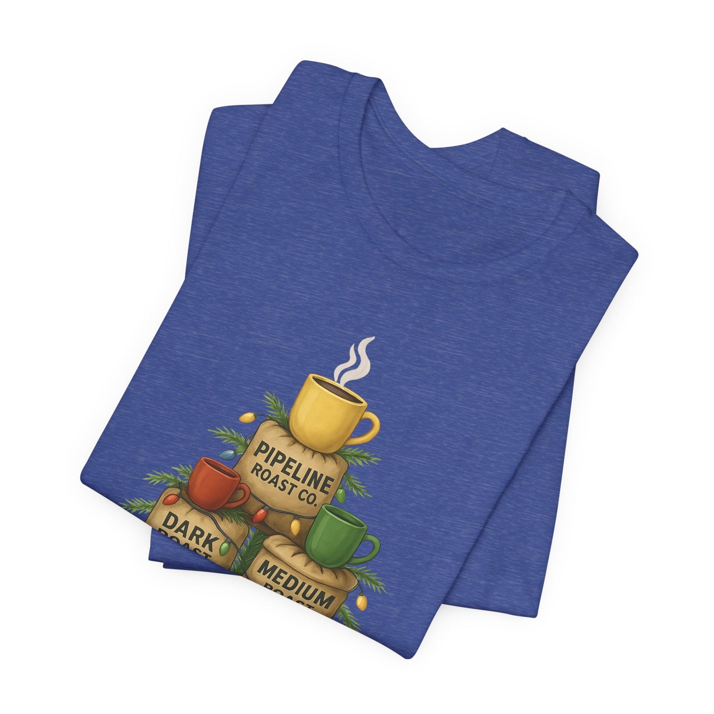 Coffee Lover's Tee, Unisex Short Sleeve T-Shirt, Christmas Gift, Coffee Themed Apparel, Cozy Vibes, Holiday Celebrations