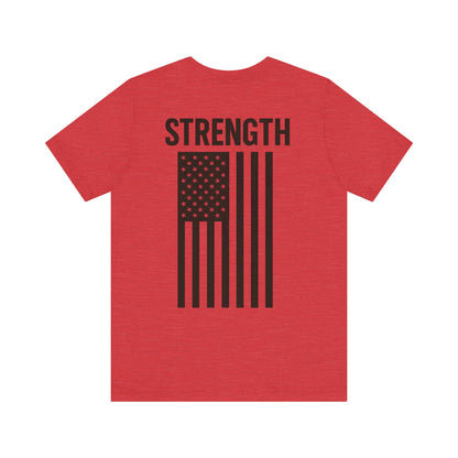 Patriotic Strength T-Shirt, Unisex Tee, 4th of July Shirt, Independence Day Apparel, Casual Summer Wear, Gift for Veterans