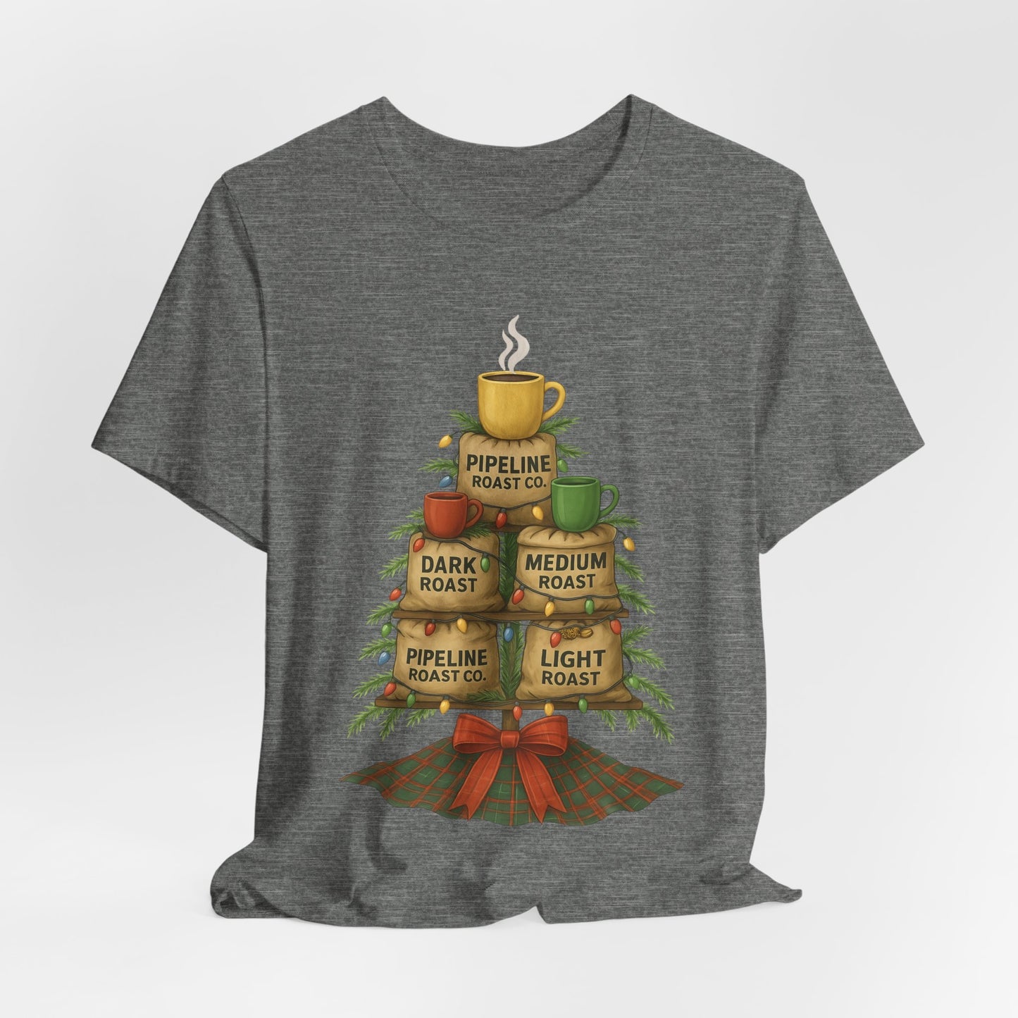 Coffee Lover's Tee, Unisex Short Sleeve T-Shirt, Christmas Gift, Coffee Themed Apparel, Cozy Vibes, Holiday Celebrations