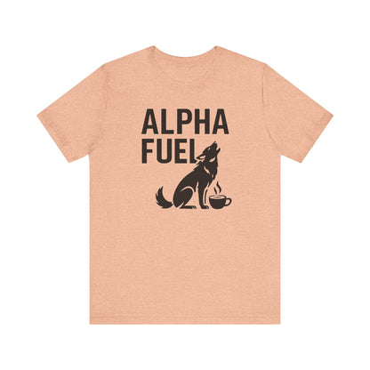 Alpha Fuel Unisex Tee, Coffee Lover T-Shirt, Gift for Baristas, Dog and Cat Owners Gift, Casual Everyday Wear