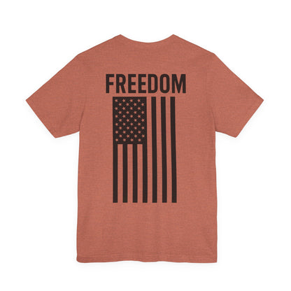 Freedom Flag Unisex Tee - Patriotic Shirt for Independence Day, Casual Wear, USA Pride, Gift for Veterans, Summer Style