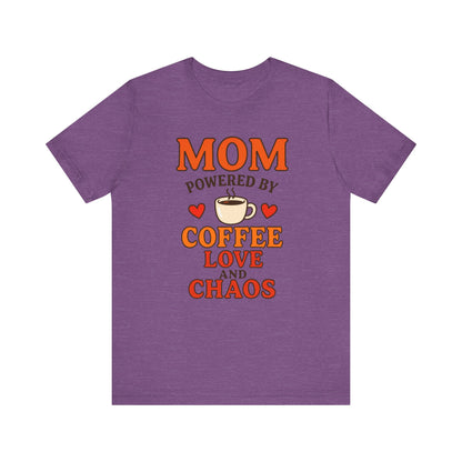 Coffee-Loving Mom Tee, Mother's Day Gift, Chaos Tee, Gift for Mom, Fun T-Shirt, Coffee Lover Apparel