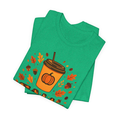 Autumn Coffee Lover Tee - Fall Vibes Unisex Shirt, Perfect for Cozy Days, Pumpkin Spice, Thanksgiving Gift, Seasonal Fashion, Casual Wear