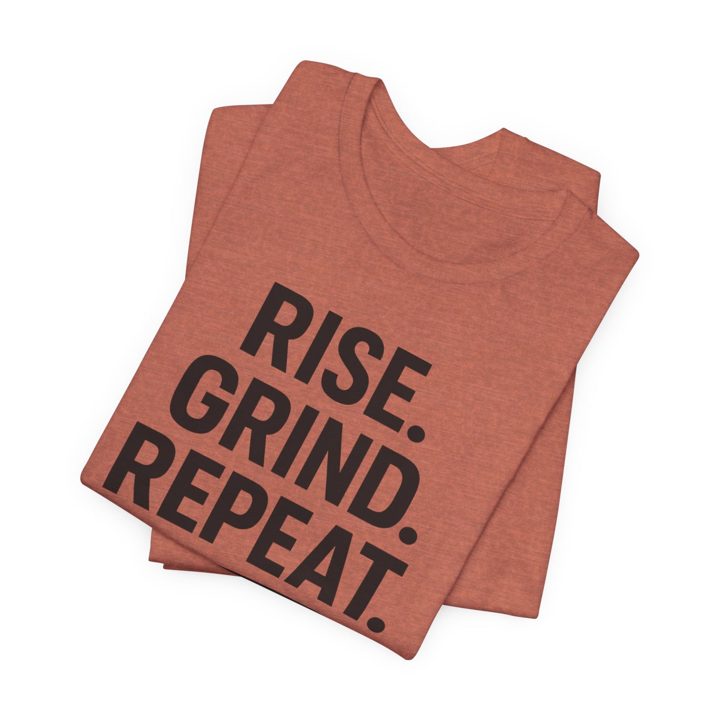 Coffee Lover's Unisex Tee - Rise. Grind. Repeat. | Casual Wear, Motivational Gift, Gym Shirt, Coffee Enthusiast Apparel, Everyday Comfort