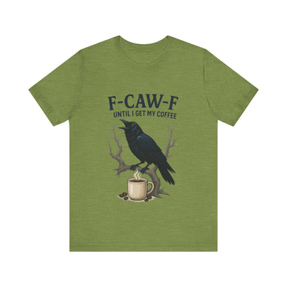 Coffee Lover's Tee, Unisex T-Shirt, Funny Gift, Crow Graphic Tee, Coffee Enthusiast Shirt, Unique Coffee Apparel