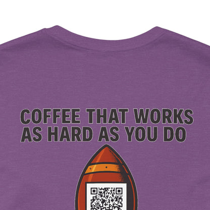 Coffee-Focused Promotional Rocket Tee, Motivational Shirt, Gift for Coffee Lovers, Fun Relaxed T-Shirt, Everyday Casual Wear