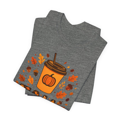 Autumn Coffee Lover Tee - Fall Vibes Unisex Shirt, Perfect for Cozy Days, Pumpkin Spice, Thanksgiving Gift, Seasonal Fashion, Casual Wear