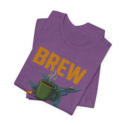 Brew Force Coffee Tee, Unisex Coffee Lover's T-Shirt, Gifts for Baristas, Father’s Day Gift, Coffee Enthusiast Apparel