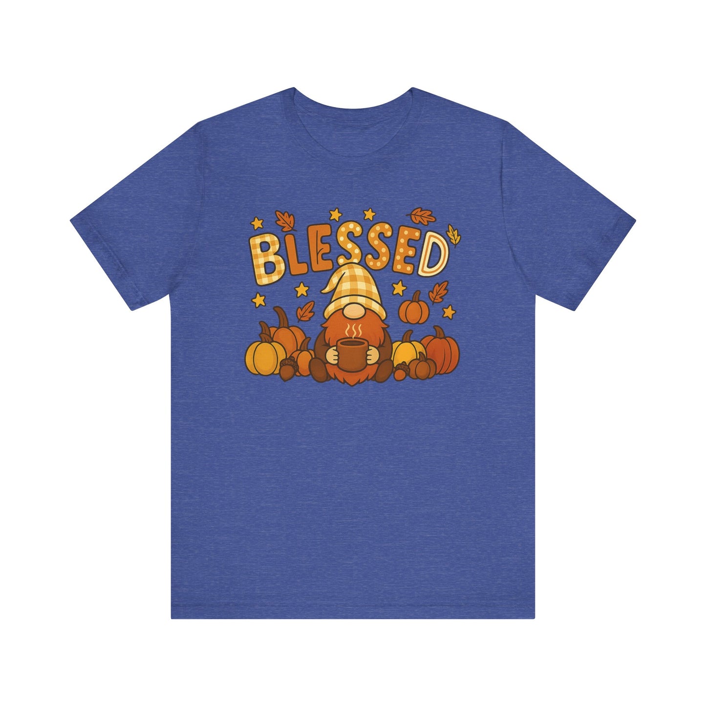 Fall Gnome Blessed Tee, Autumn T-Shirt, Thanksgiving Wear, Seasonal Shirt, Cozy Fall Apparel Gift