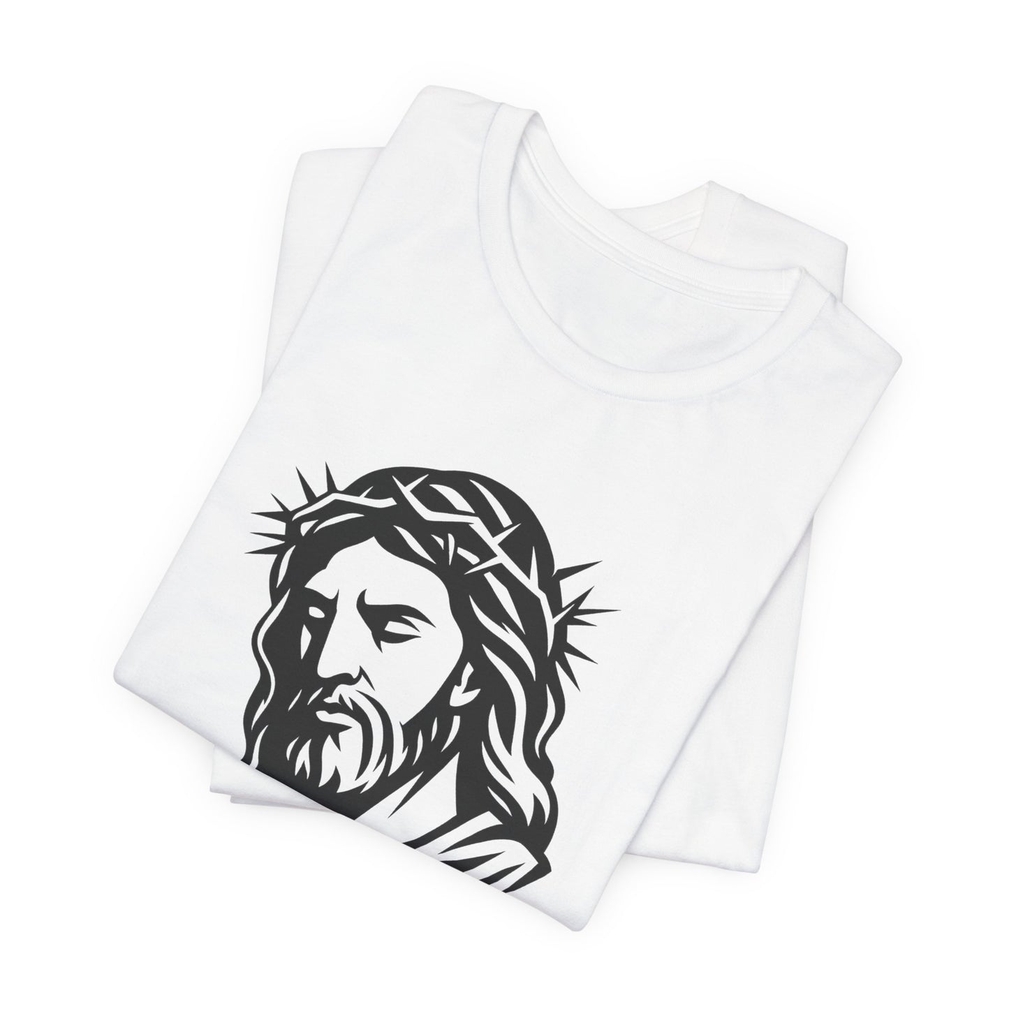 Faith Bible Verse Graphic Tee – Inspirational Psalm 23:5 Shirt, Crown of Thorns Design