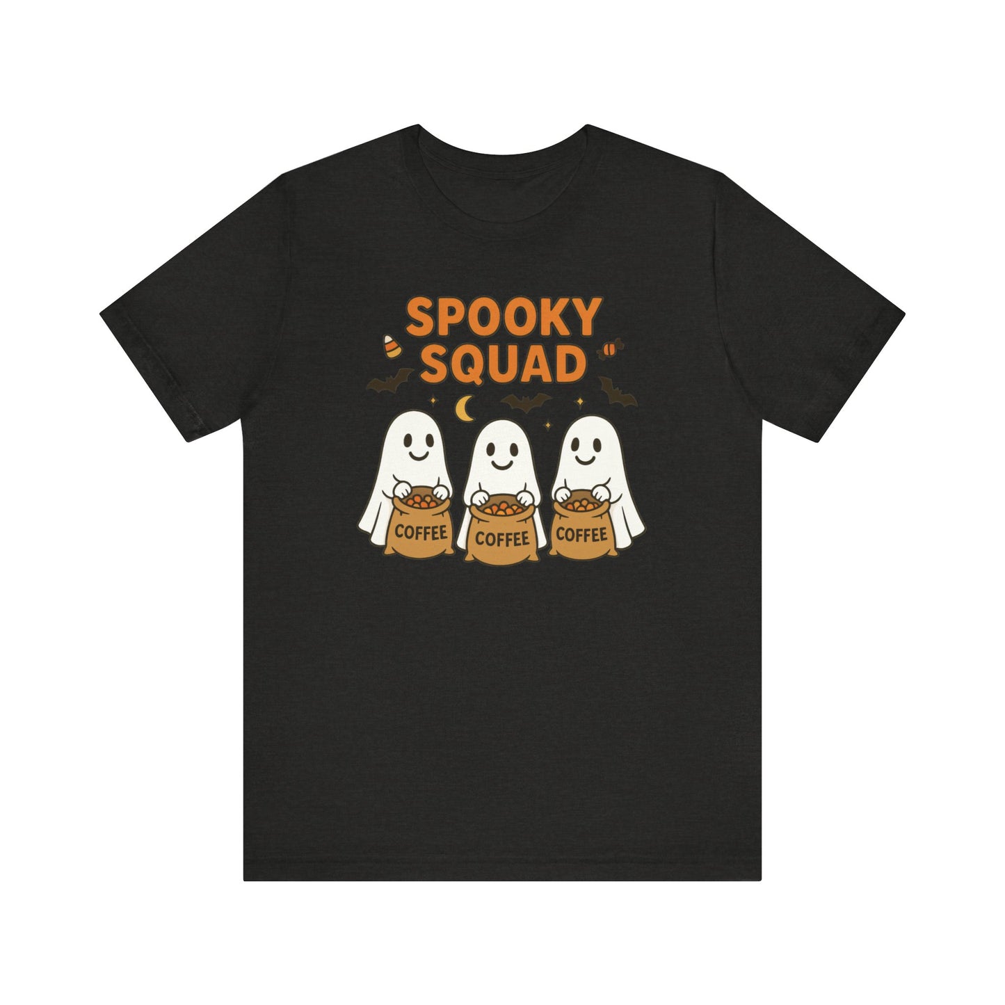 Spooky Squad Coffee Ghosts Tee – Halloween Shirt for Coffee Lovers