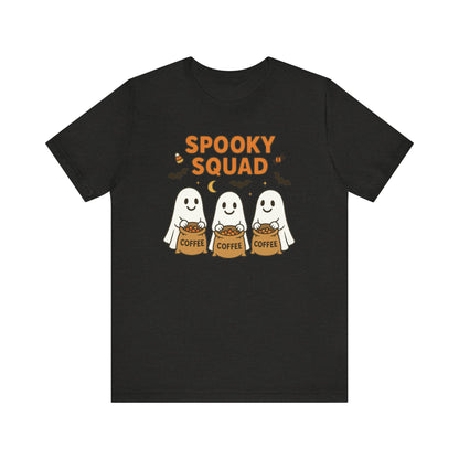 Spooky Squad Coffee Ghosts Tee – Halloween Shirt for Coffee Lovers