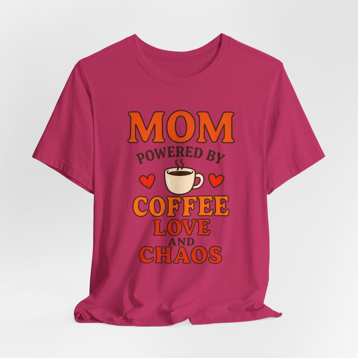 Coffee-Loving Mom Tee, Mother's Day Gift, Chaos Tee, Gift for Mom, Fun T-Shirt, Coffee Lover Apparel