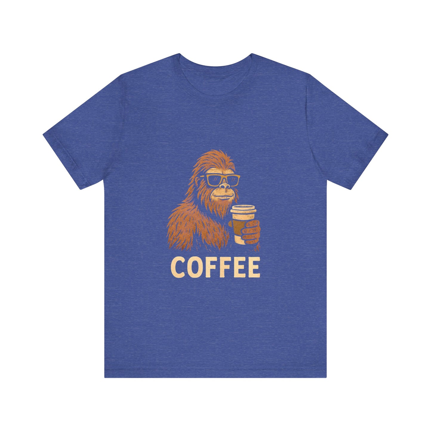 Bigfoot Drinking Coffee T-Shirt – Funny Sasquatch Coffee Tee for Coffee Lovers