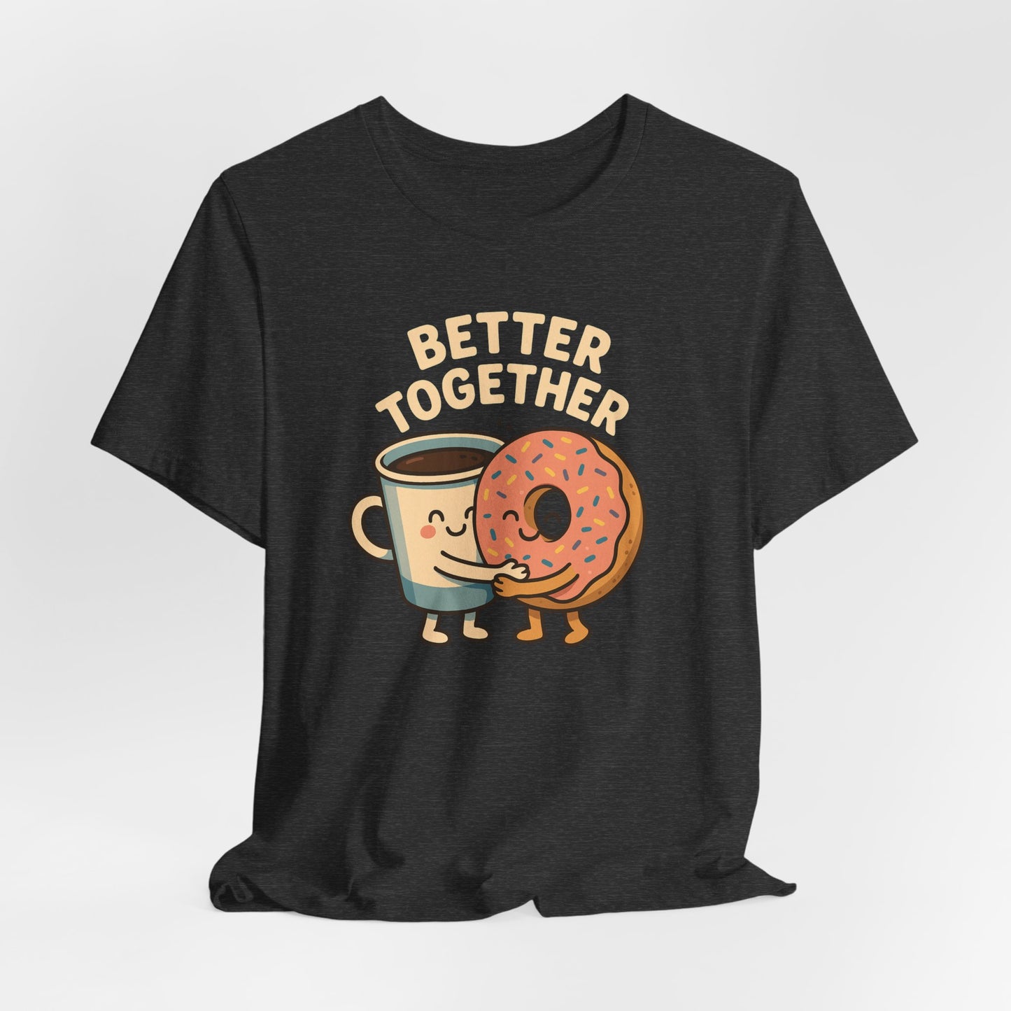 Cute Coffee and Donut Tee, Unisex Jersey Short Sleeve Tee, Funny Food Lover Shirt, Gift for Coffee Lovers, Cute Breakfast Apparel, [...]