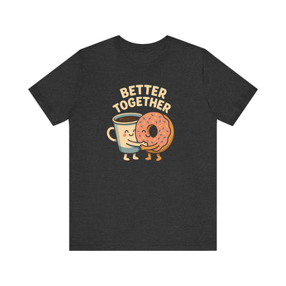 Cute Coffee and Donut Tee, Unisex Jersey Short Sleeve Tee, Funny Food Lover Shirt, Gift for Coffee Lovers, Cute Breakfast Apparel, [...]