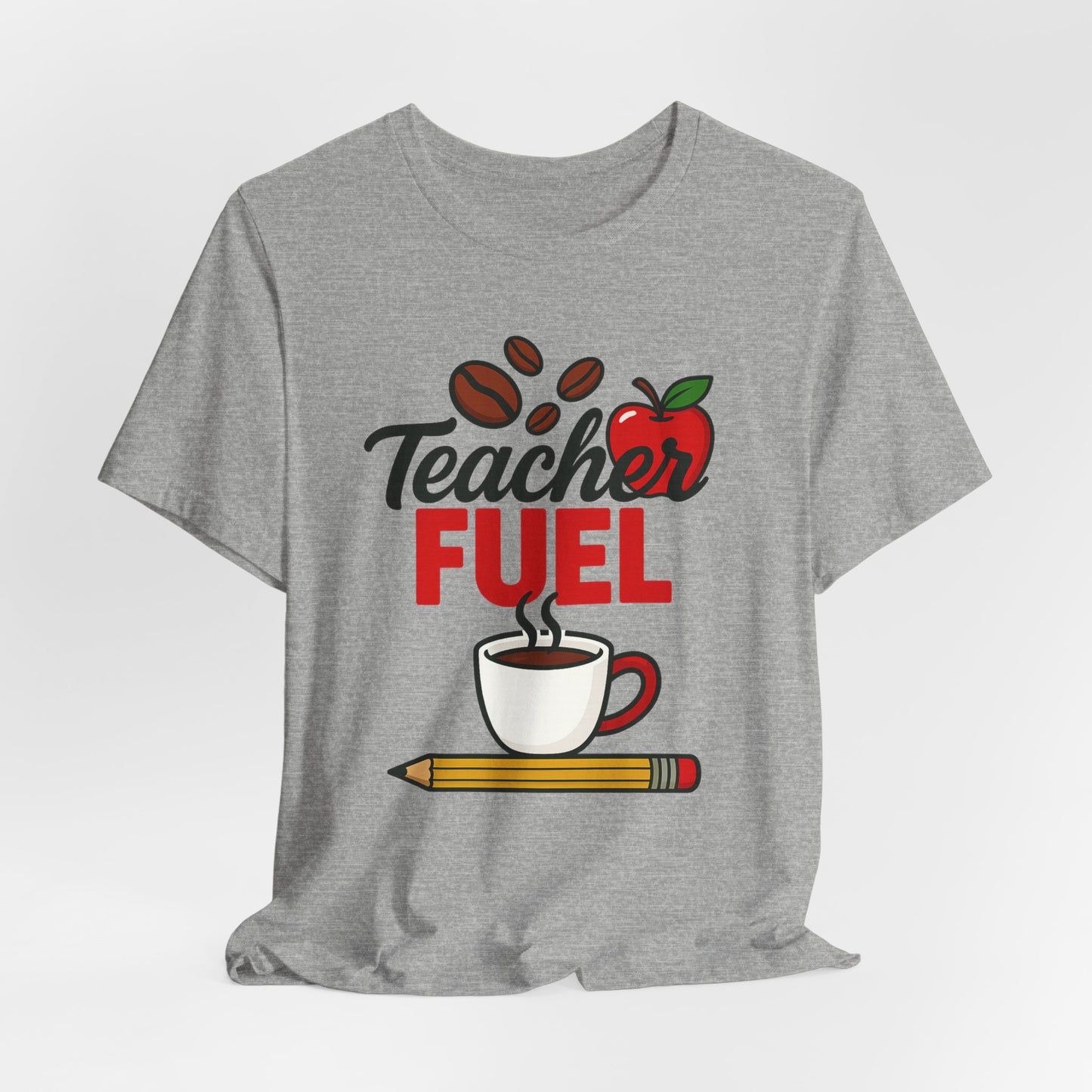 Teacher Fuel Unisex Jersey Tee | Coffee Lover Gift | Back to School | Teacher Appreciation | Fun Classroom Shirt