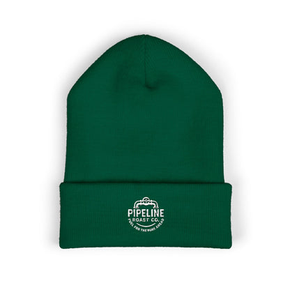 Pipeline Roast Co. Classic Cuffed Beanie – Warm Knit Hat with Embroidered Logo (Unisex)