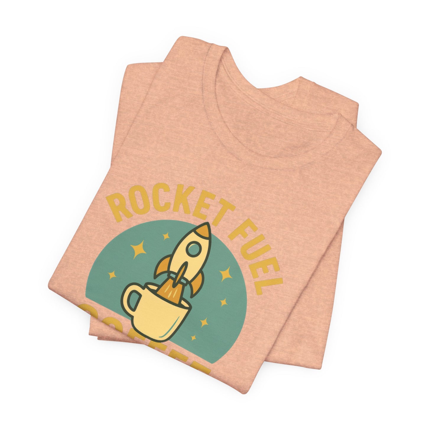 Coffee Lover's Unisex Tee, Rocket Fuel Coffee Shirt, Morning Boost Tee, Barista Gift, Casual Coffee Shirt