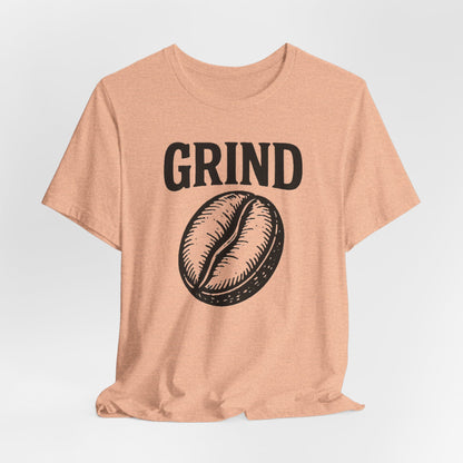 Coffee Lover's Tee Shirt, Unisex Grind Graphic Tee, Cute Coffee Gift, Casual Wear, Gift for Barista
