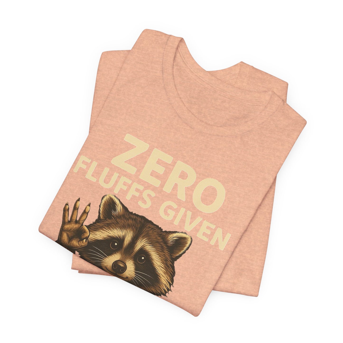Zero Fluffs Given Raccoon Coffee Tee – Funny Shirt for Caffeine Lovers