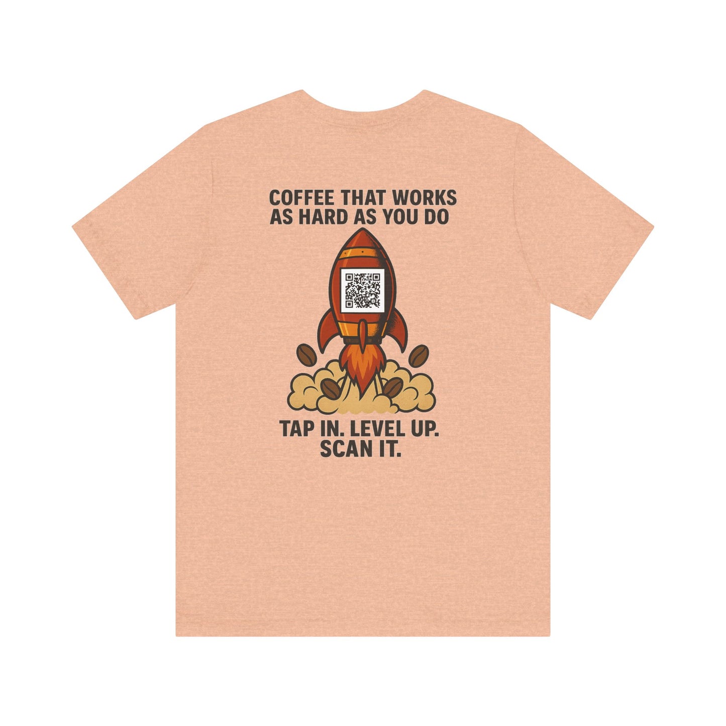 Coffee-Focused Promotional Rocket Tee, Motivational Shirt, Gift for Coffee Lovers, Fun Relaxed T-Shirt, Everyday Casual Wear