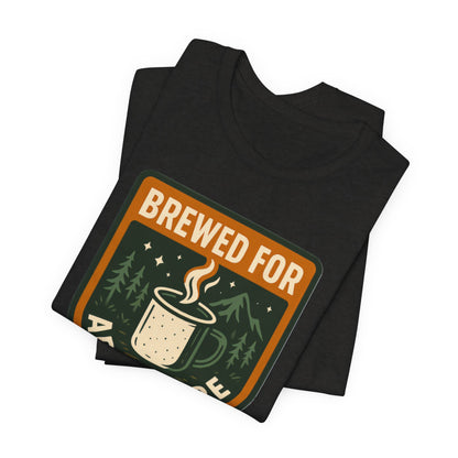 Adventure Brewed Graphic Tee - Perfect for Outdoors Lovers, Travel, Hiking, Camping, Gift for Adventurers