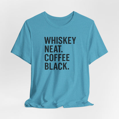 Whiskey and Coffee Graphic Tee - Perfect for Coffee Lovers, Gift Idea for Men and Women, Casual Wear, Birthday, Everyday Style