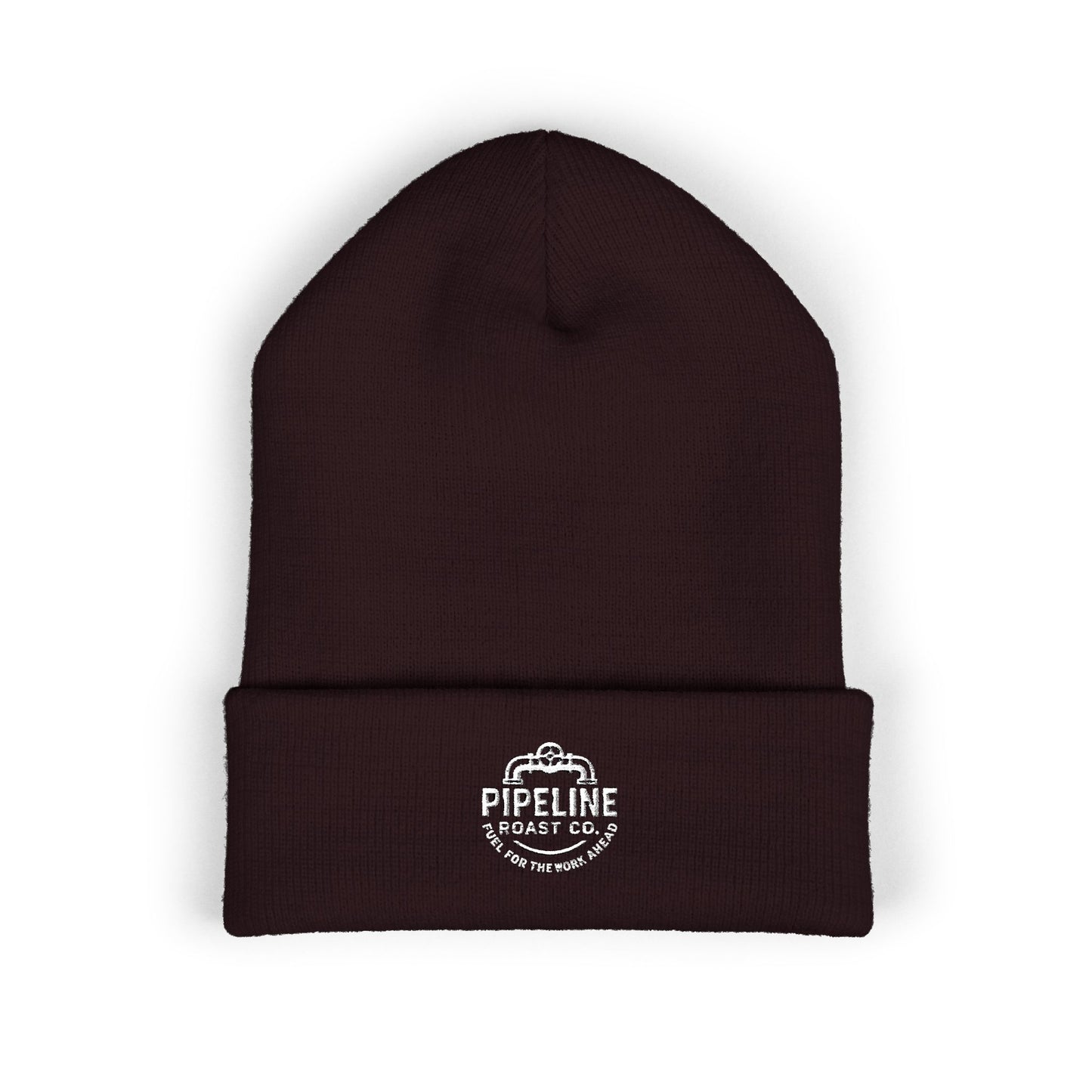 Pipeline Roast Co. Classic Cuffed Beanie – Warm Knit Hat with Embroidered Logo (Unisex)