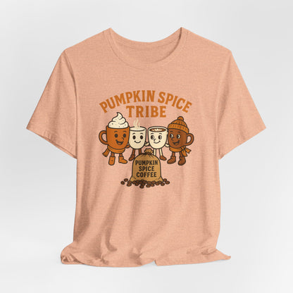 Pumpkin Spice Tribe Tee, Fall T-Shirt, Coffee Lover Gift, Unisex Shirt, Autumn Apparel, Pumpkin Spice Shirt