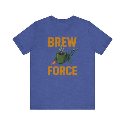 Brew Force Coffee Tee, Unisex Coffee Lover's T-Shirt, Gifts for Baristas, Father’s Day Gift, Coffee Enthusiast Apparel